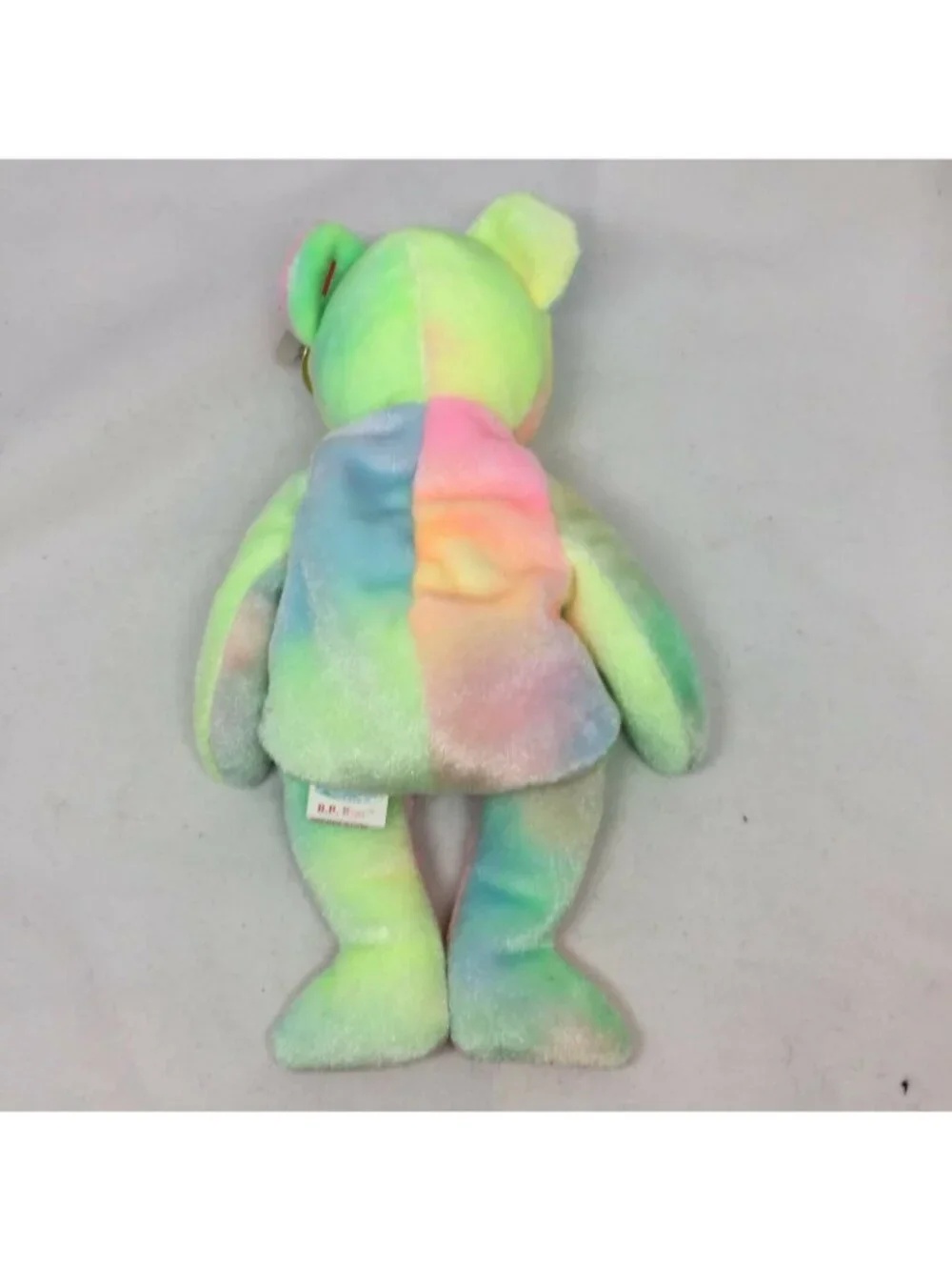 Ty Beanie Baby B.B. Bear Birthday Badge Colorful Plush Stuffed Animal W Tag 1999